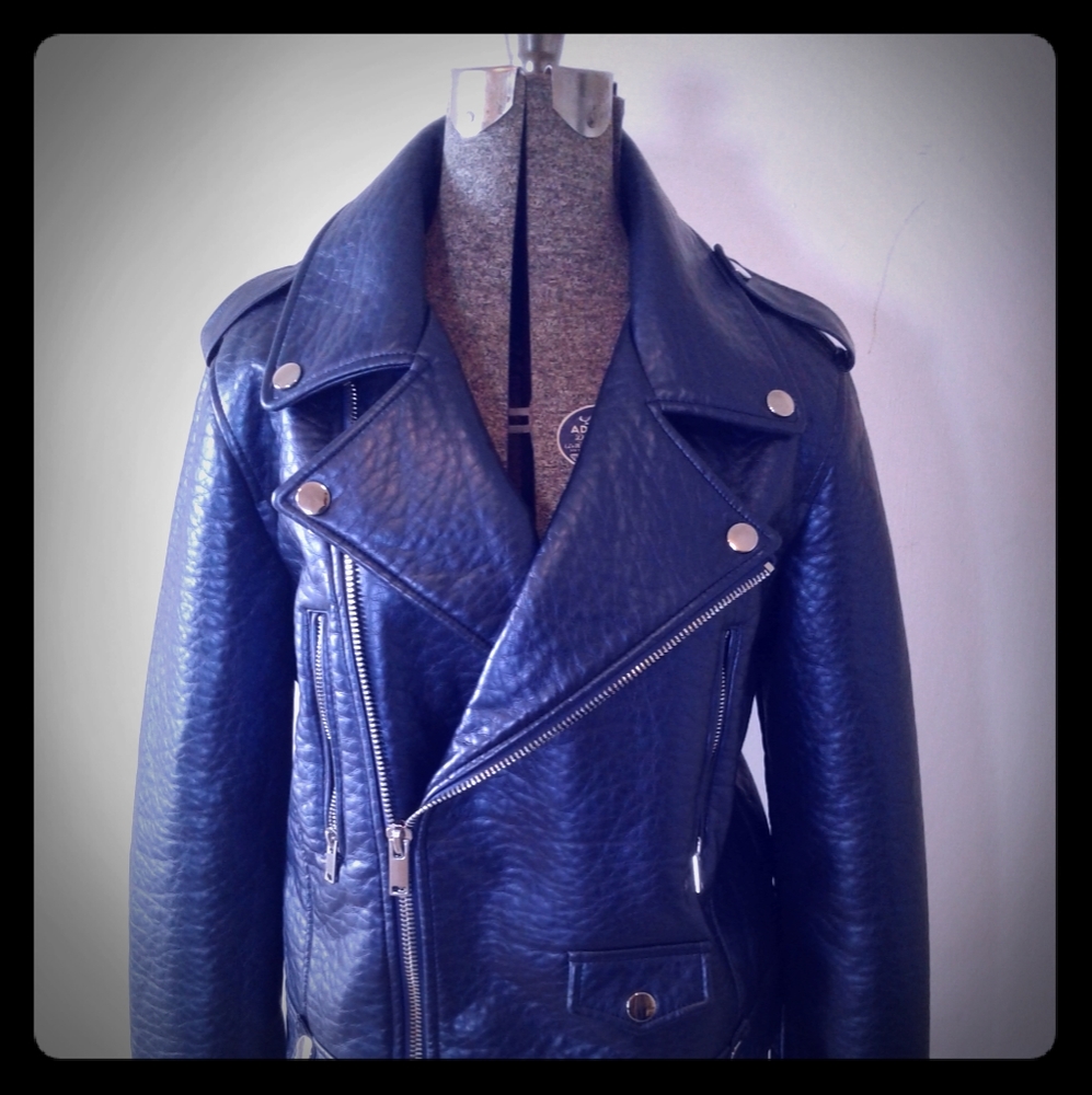 Forever 21 Moto leather Biker Goth Punk metal XL